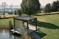 Biohort aluminium Pergola donkergrijs 300x300 cm zilver metallic lamellendak- - Aluminium- Biohort - thumbnail