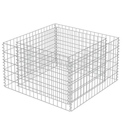 Gabion plantenbak verhoogd 90x90x50 cm gegalvaniseerd staal Gabion plantenbak verhoogd 90x90x50 cm gegalvaniseerd staal