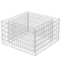 Gabion plantenbak verhoogd 90x90x50 cm gegalvaniseerd staal - thumbnail