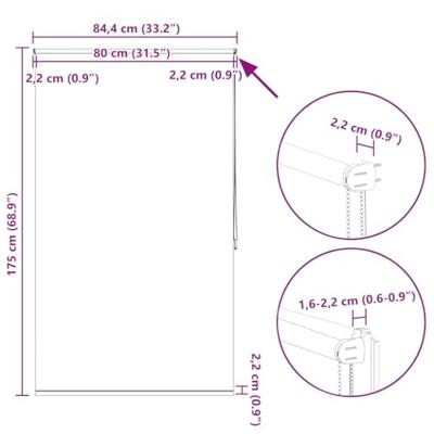 Rolgordijn verduisterend 80 x 175 cm koffiebruin