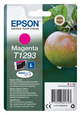 Epson inktcartridge T1293, 330 pagina's, OEM C13T12934012, magenta
