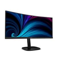 Philips 34B2U3600C - 34 inch WQHD gebogen monitor, in hoogte verstelbaar, luidspreker (3440 x 1440, 120 Hz, 1 x HDMI 2.0, 1x DP 1.2, 1x USB-C (90W PD), USB-hub, RJ45) zwart - thumbnail