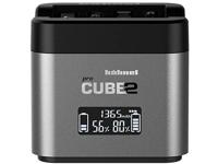Hähnel - ProCube 2 - DSLR Duo Charger - voor Nikon - EU/UK/USA stekker - Oplader voor EN-EL14, EN-EL15 en EN-EL25 batterijen - Ingebouwde USB-laadpoorten & AA slots - thumbnail