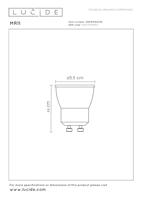 Lucide MR11 - Led lamp - Ø 3,5 cm - LED Dimb. - GU10 (MR11) - 1x3,8W 2700K - Zwart - thumbnail