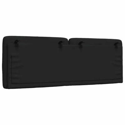 Hoofdbordkussen 140 cm stof zwart