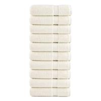 VidaXL Badhanddoeken solund 10 st 600 g/m² 70x140 cm crèmekleurig - thumbnail