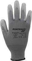Asatex Handschoen | maat 8 grijs | EN 388 PSA-categorie II | nylon met polyurethaan | 12 paar - 3701/8 3701/8 - thumbnail