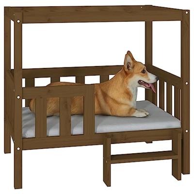 VidaXL Hondenmand 95,5x73,5x90 cm massief grenenhout honingbruin VidaXL Hondenmand 95,5x73,5x90 cm massief grenenhout honingbruin