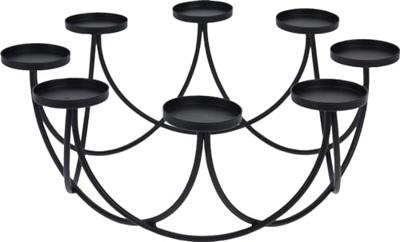 H&S collection kandelaar voor 8 kaarsen 30x12 cm dia black