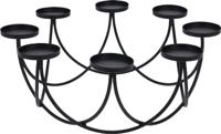 H&S collection kandelaar voor 8 kaarsen 30x12 cm dia black - thumbnail