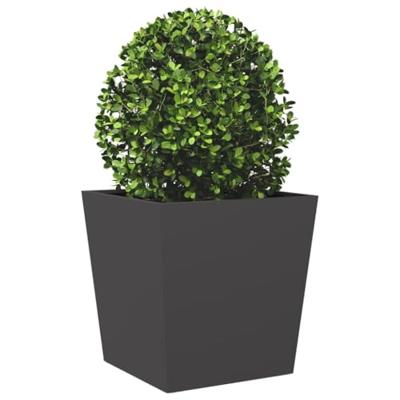 VidaXL Plantenbak 50x50x50 cm staal zwart