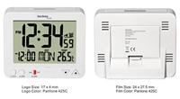 Techno Line WT 195 WHITE Wekker Zendergestuurd Wit Alarmtijden 1 Groot display - thumbnail
