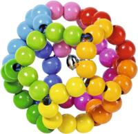 Goki houten grijpring bal regenboog - thumbnail