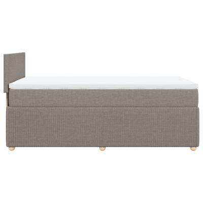 Boxspring met matras stof taupe 90x200 cm