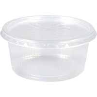 Plastic bak + deksel helder (250x 250cc) - thumbnail