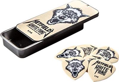 Dunlop PH122T114 Hetfield's White Fang 1.14 mm plectrumdoosje met zes plectra Dunlop PH122T114 Hetfield's White Fang 1.14 mm plectrumdoosje met zes plectra