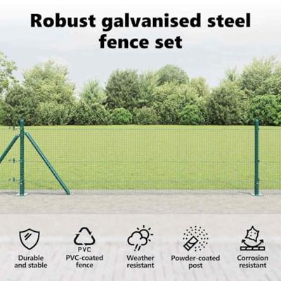 VidaXL Afrasteringspaal groen 25 x 0,4 m (19 x 19 mm gaas)