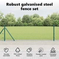 VidaXL Afrasteringspaal groen 25 x 0,4 m (19 x 19 mm gaas) - thumbnail