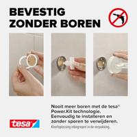 tesa MOON WHITE Toiletborstelset Lijm Metaal - thumbnail