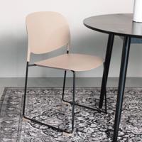 ZILT Eetkamerstoel 'Simon' kleur Beige - thumbnail