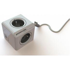 Allocacoc PowerCube Extended, stekkerdoos met USB - thumbnail