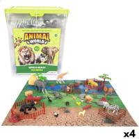 Set van Wilde Dieren Colorbaby Plastic 13 x 12 x 5 cm (4 Stuks) - thumbnail