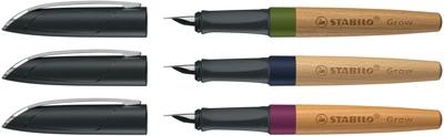STABILO Grow vulpen - milieuvriendelijke vulpen - bosbes blauw/beukenhout - per stuk