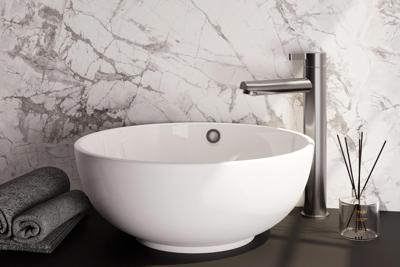 Brauer Brushed Edition Verhoogde Opbouw Wastafelmengkraan Model E RVS Geborsteld PVD
