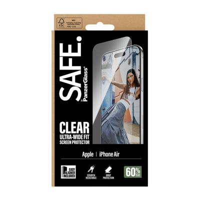 PanzerGlass PANZERGLASS - SAFE. Screen Protector iPhone 17 Air Ultra-Wide Fit w. EasyAligner SA92447 Screenprotector (glas) Apple iPhone Air. 1 stuk(s) Krasvast