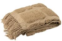 J-Line Plaid Sidney - polyester - beige - 192 x 123 cm - thumbnail