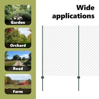 VidaXL Hek met paal groen 1,5 x 10 m staal en pvc