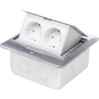 LEDmaxx 105625 2-voudig Vloerinbouw-contactdoos Aanraakbeveiliging IP20 Aluminium - thumbnail
