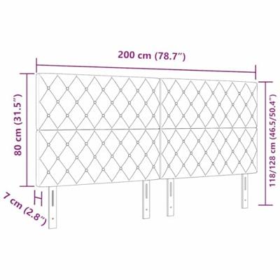 Hoofdbord met hoofdeinde Donkergroen 200 cm Nep Leer