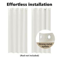 Voile Gordijn met gordijnen 2 pcs Crème 225 x 140 cm Polyester - thumbnail