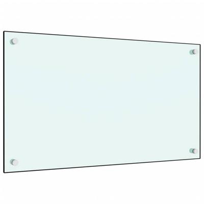 VidaXL Spatscherm keuken 70x40 cm gehard glas wit