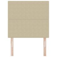 LED Hoofdbord met LED-striplichten Grijs groen 90 cm Polyester - thumbnail