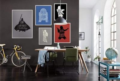 Kunstdruk Star Wars - Silhouette Quotes Vader 50x70cm