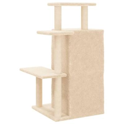 VidaXL Kattenmeubel met sisal krabpalen 97 cm crèmekleurig - thumbnail