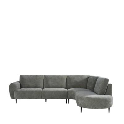 LABEL51 Hoekbank 'Milano' Rechts, Elite stof, kleur Stone