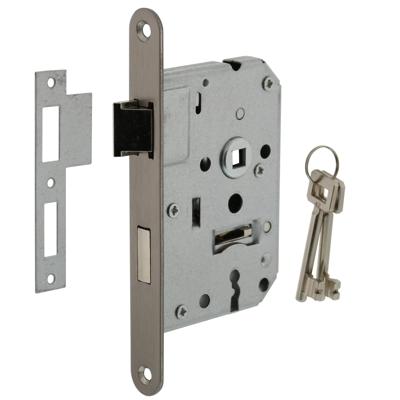 Dulimex Woningbouw klavier dag- en nachtslot geborsteld RVS 55 mm