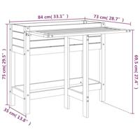 VidaXL Plantenbak met inklapbaar tafelblad massief grenenhout - thumbnail