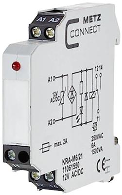 Metz Connect 11061550 Koppelelement 12, 12 V/AC, V/DC (max) 1x wisselcontact 1 stuk(s) Metz Connect 11061550 Koppelelement 12, 12 V/AC, V/DC (max) 1x wisselcontact 1 stuk(s)