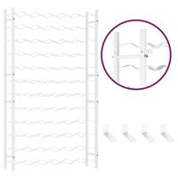 Wijnrek voor 72 flessen metaal wit - thumbnail