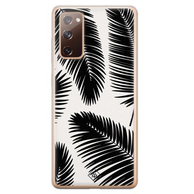 Samsung Galaxy S20 FE siliconen telefoonhoesje - Palm leaves silhouette Samsung Galaxy S20 FE siliconen telefoonhoesje - Palm leaves silhouette