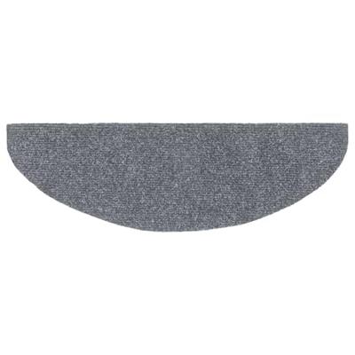 VidaXL Trapmatten zelfklevend 15 stuks 65x21x4 cm lichtgrijs halfrond groot
