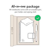MOYU Uitwisbaar notitieboek - hardcover a5 - flower vibes - thumbnail