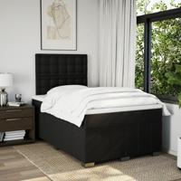 Boxspring met matras stof zwart 120x190 cm - thumbnail