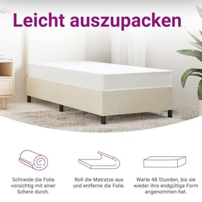 Binnenveringmatras middelhard 90x200 cm