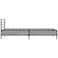 Bedframe bewerkt hout metaal grijs sonoma eiken 140x200 cm - thumbnail