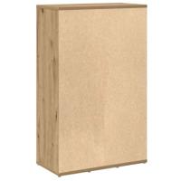 Boekenkast 50x25x80 cm bewerkt hout artisanaal eikenkleur - thumbnail